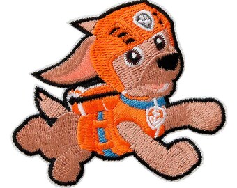 PAW PATROL CALL THE PAW PATROL 1 Aufnäher // Bügelbild pink 6,6 x 5,6 cm