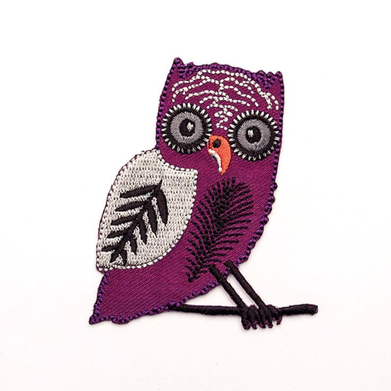 OwlOwl-purplePurple patch appliqu\u00e9 application #9358