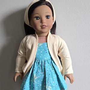 18 inch Doll Dress & Cardigan Outfit |Made to fit American Girl Dolls|