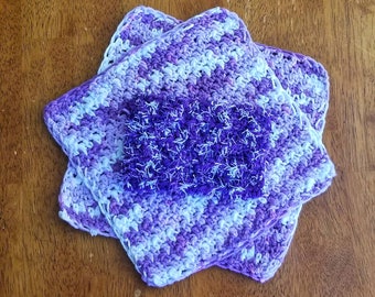 Crochet Dish Cloth, Eco Friendly Kitchen Products, Zero Waste Gift Set, Reusable Dish Sponge, First Apartment Gift, Practical Gift for Her