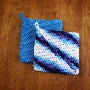 Cotton Pot Holders, Crochet Pot Holders Handmade, New Home Housewarming Gift, Kitchen Gifts for Women, Crochet Trivets for Hot Dishes, Best