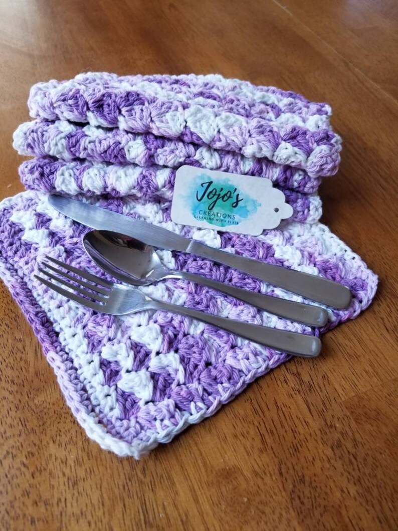 Crochet Kitchen Towels, Practical Gifts for Mom, Eco Friendly Products, Housewarming Gift for Couple, Valentine's Gift for Her image 5