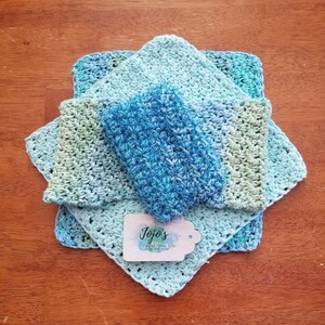 Reusable Ecofriendly Flat Mop Cover Dish Scrubber and Cloths,  Zero Waste Cotton Dish Cloths, Ecofriendly Kitchen, Green Housewarming Gift