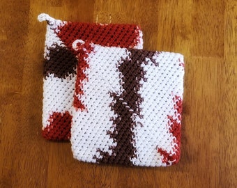 Crochet Pot Holders, Eco Friendly Gift for Women, Christmas Gifts for Mom, Stocking Stuffer for Adult, Bridal Shower Gift from Mom