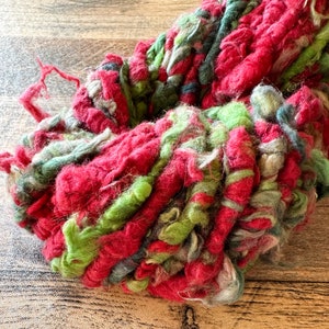 Art Yarn- Hand Spun & Hand Dyed Silk- 36 Yards
