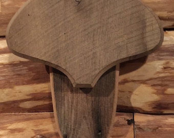 Old oak barn wood turkey fan/beard plaque Large handmade