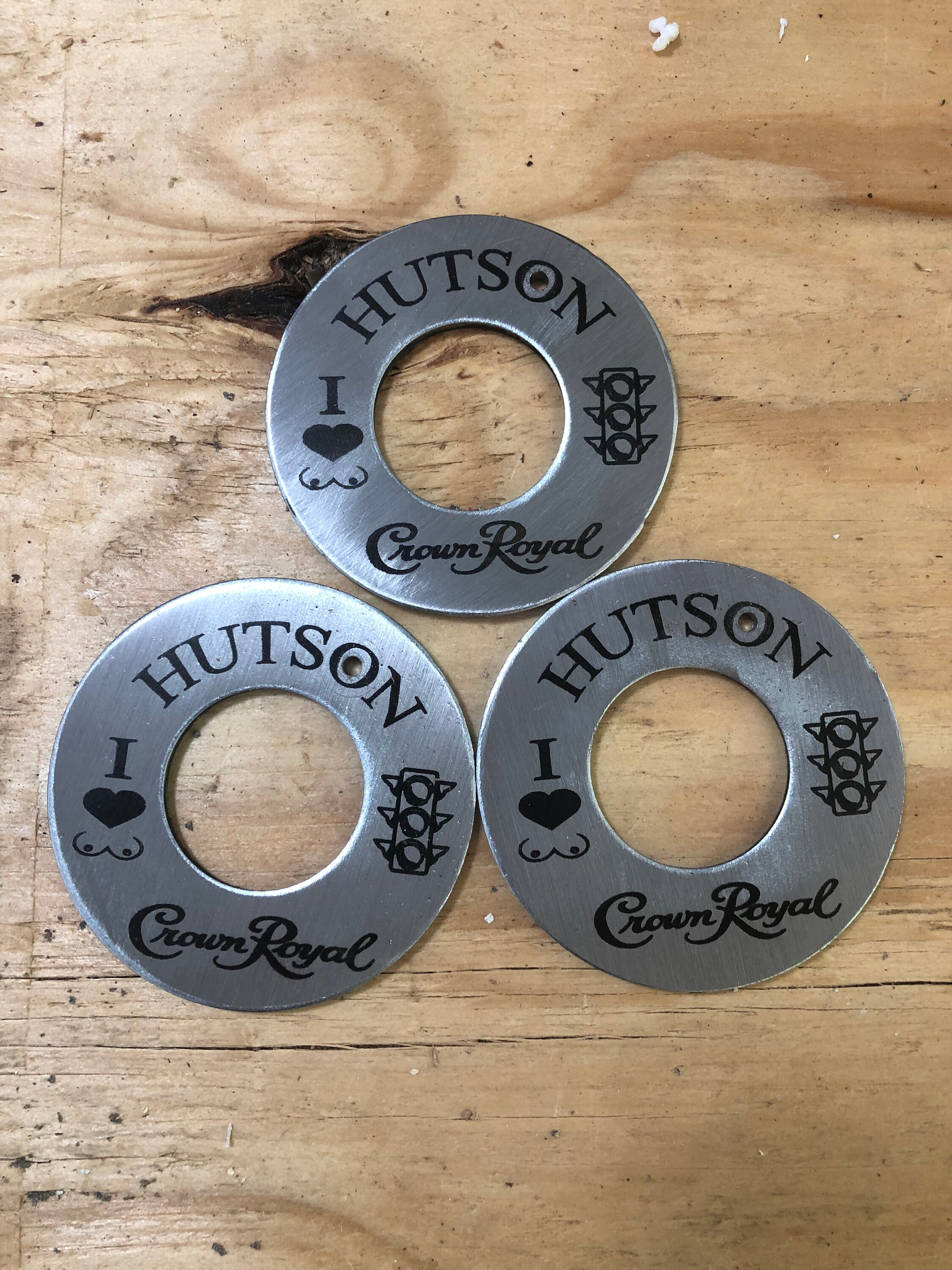 Custom 3-hole Washers EXTRA LARGE 3.5” Set of Four *washers* - Etsy