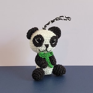 Crochet Panda Amigurumi Keychain
