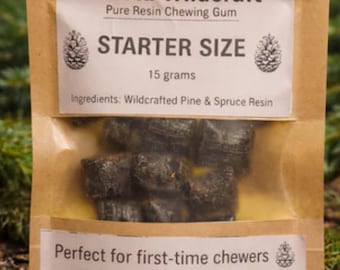 Spruce & Pine Resin Chewing Gum – Starter Size (15 g) | Wild-Harvested Boreal Forest Gum