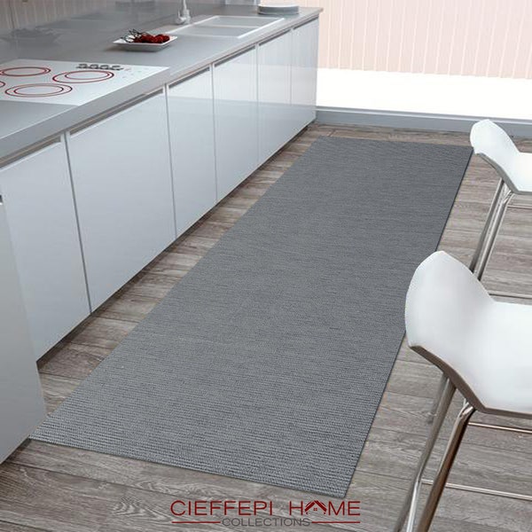 CHEMIN CHENILLE en PVC avec tissu effet chenille avec fond antidérapant Cieffepi Home Collections