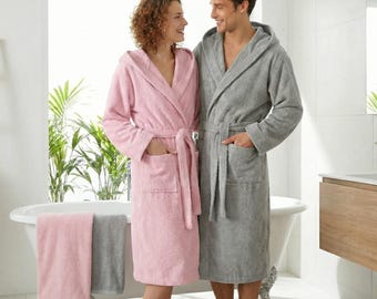 Solo mio Peignoir basique avec broderie monogramme personnalisée