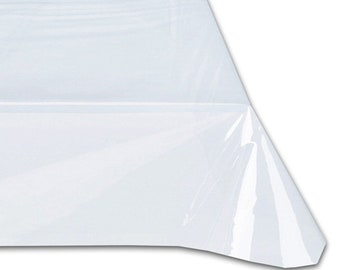 Toalhas de mesa de PVC transparente SAPPHIRE em vários tamanhos de espessura toalha de mesa de plástico de 200 mícrons para exterior