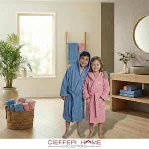 Solo mio Basic accappatoio junior personalizzato accappatoio bimbo personalizzato accappatoio con nome
