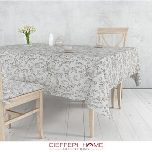 Kitchen tablecloth, tablecloth, cotton table cover, rectangular, square, round ORNAMENTAL