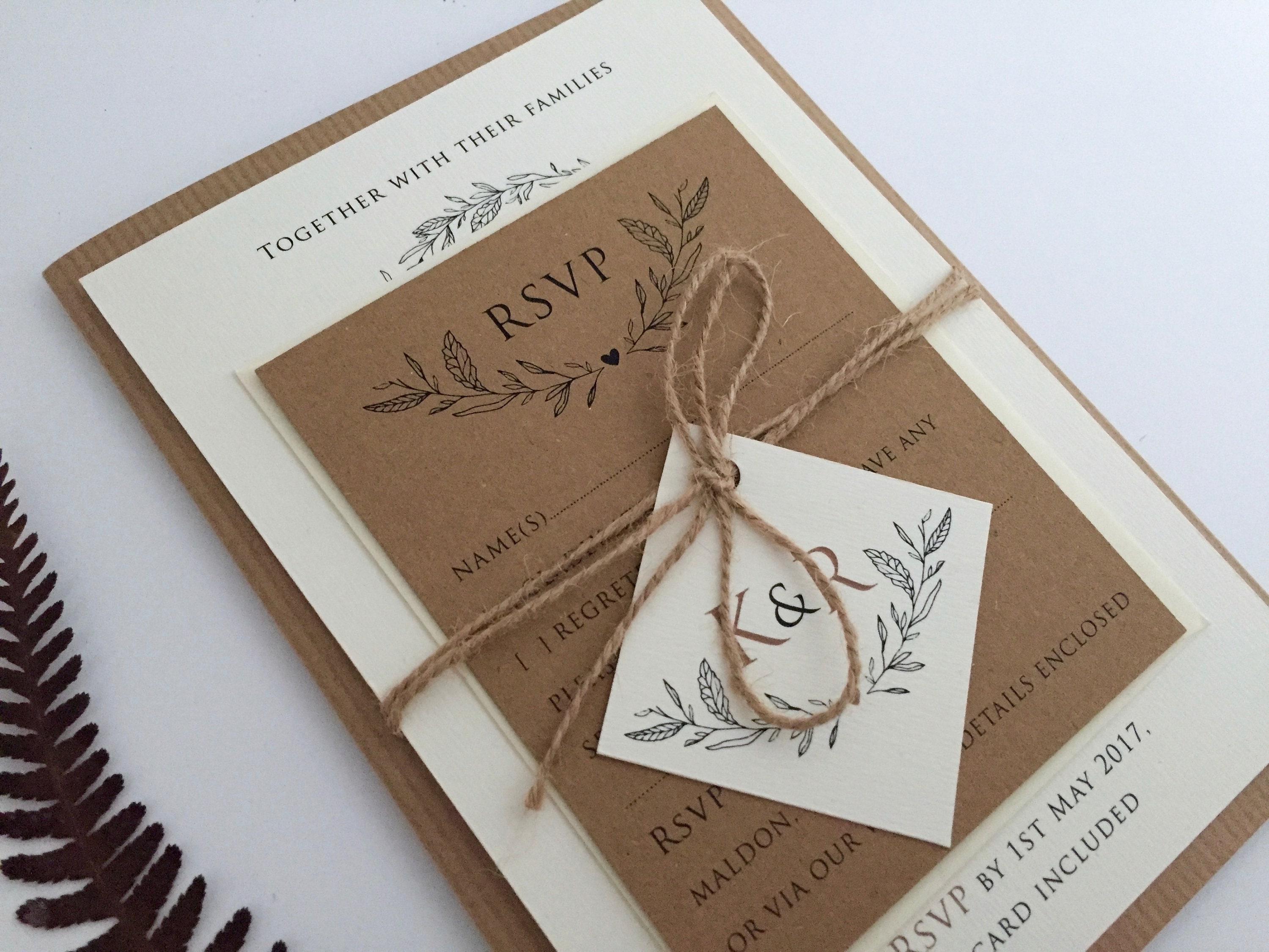 Woodland Rustic Wedding Invitation Bundle Invitation Kraft Etsy UK