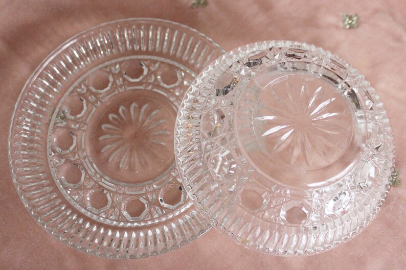 Royal Brighton SauceDressing Set with ServerOneida SilversmithsCrystal Glass Dressing Set