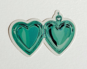 Vintage Heart Locket Sticker