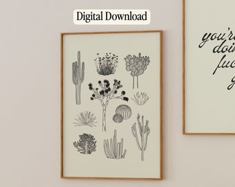 Desert Cacti Digital Download Art Print