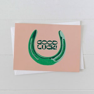 Good Luck Horseshoe Greeting Card