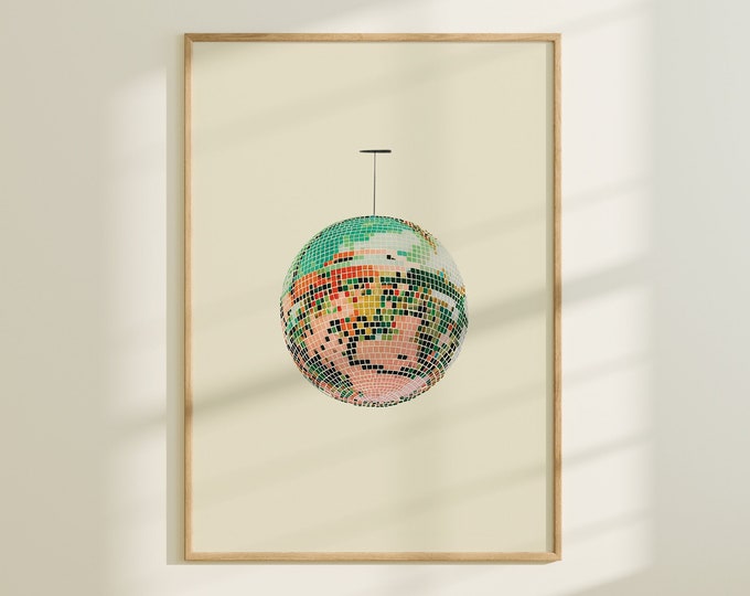 Mirror Discoball Wall Art Print
