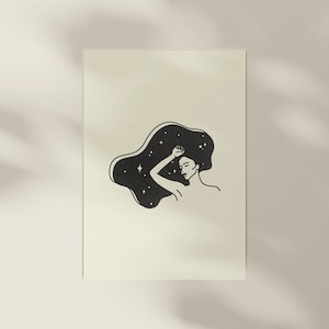 Starry Woman Art Print