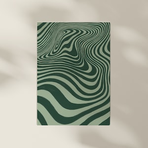 Trippy Curves Abstract Art Print