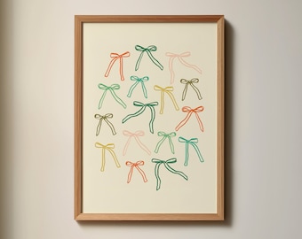 Colourful Bows Art Print
