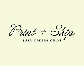 Print + Ship Add-On for USA Custom Orders