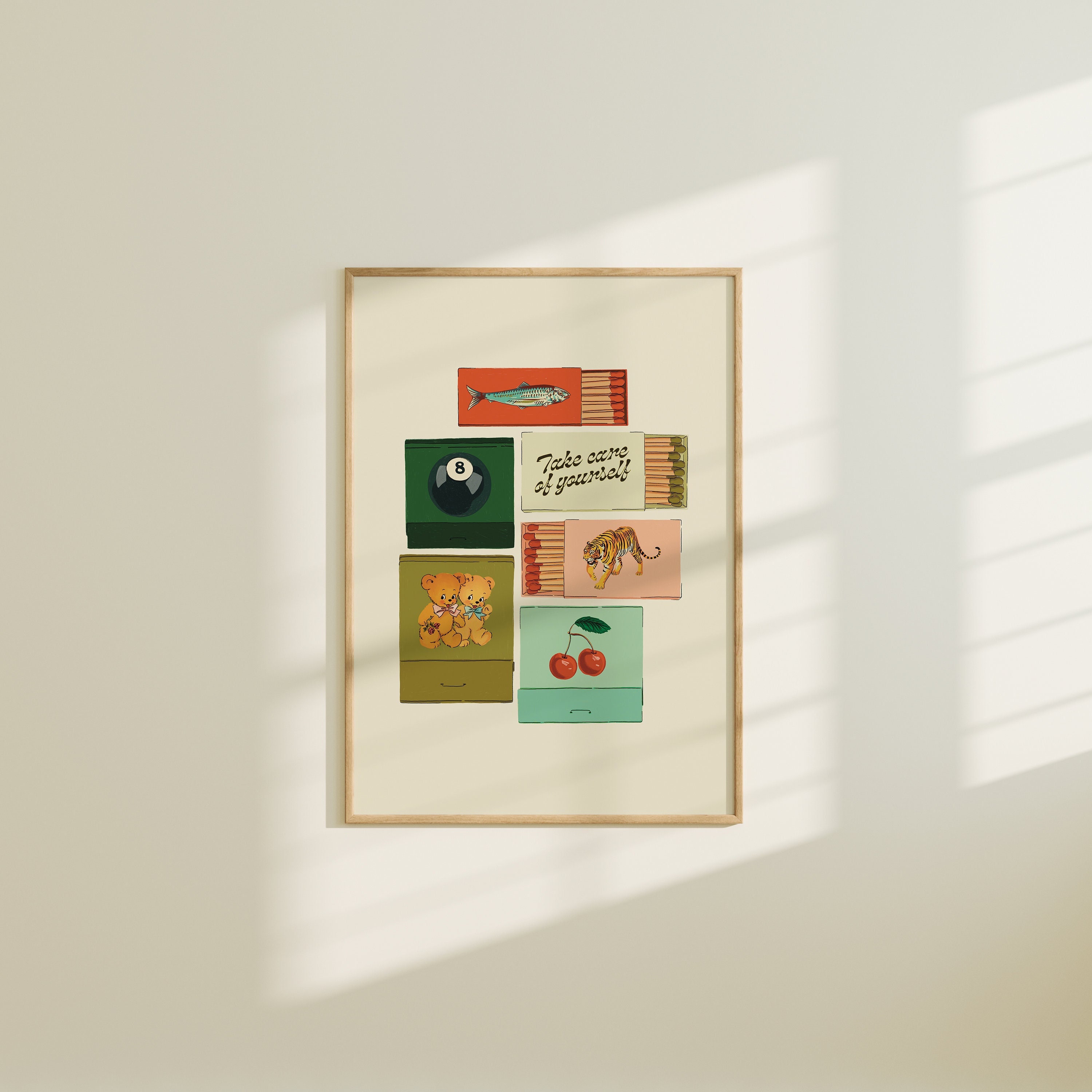 Vintage Inspired Matchbook Art Print