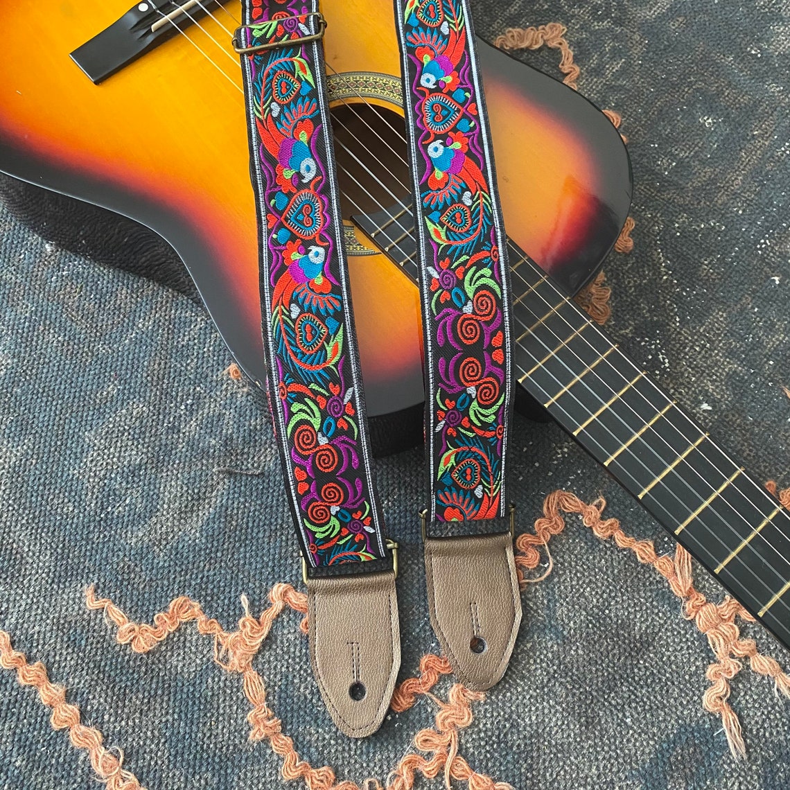 Guitar strap vegan guitar strap Guitarra guitar accessories Etsy