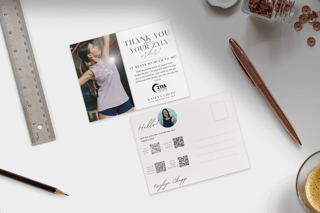 Zyia QR Post Card Thank You Cards - Etsy