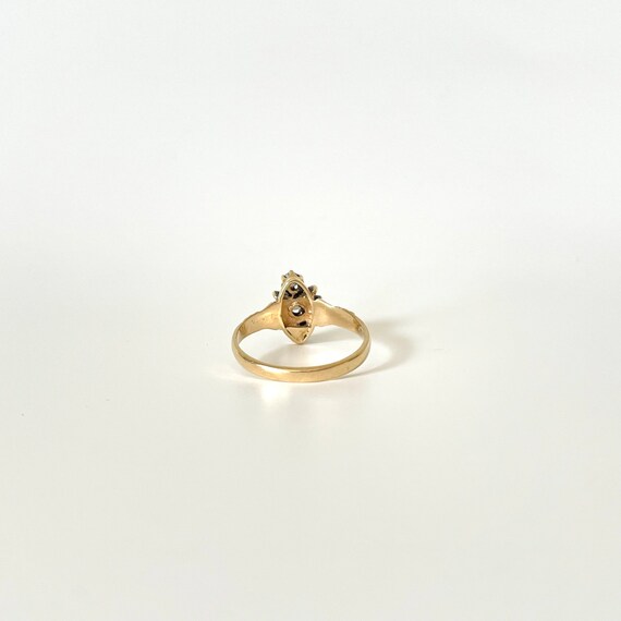 Dainty Victorian style 14k Opal & Diamond Ring - image 3