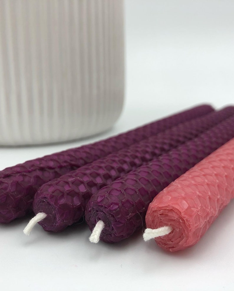 Advent Candles Beeswax Tapers Etsy Canada