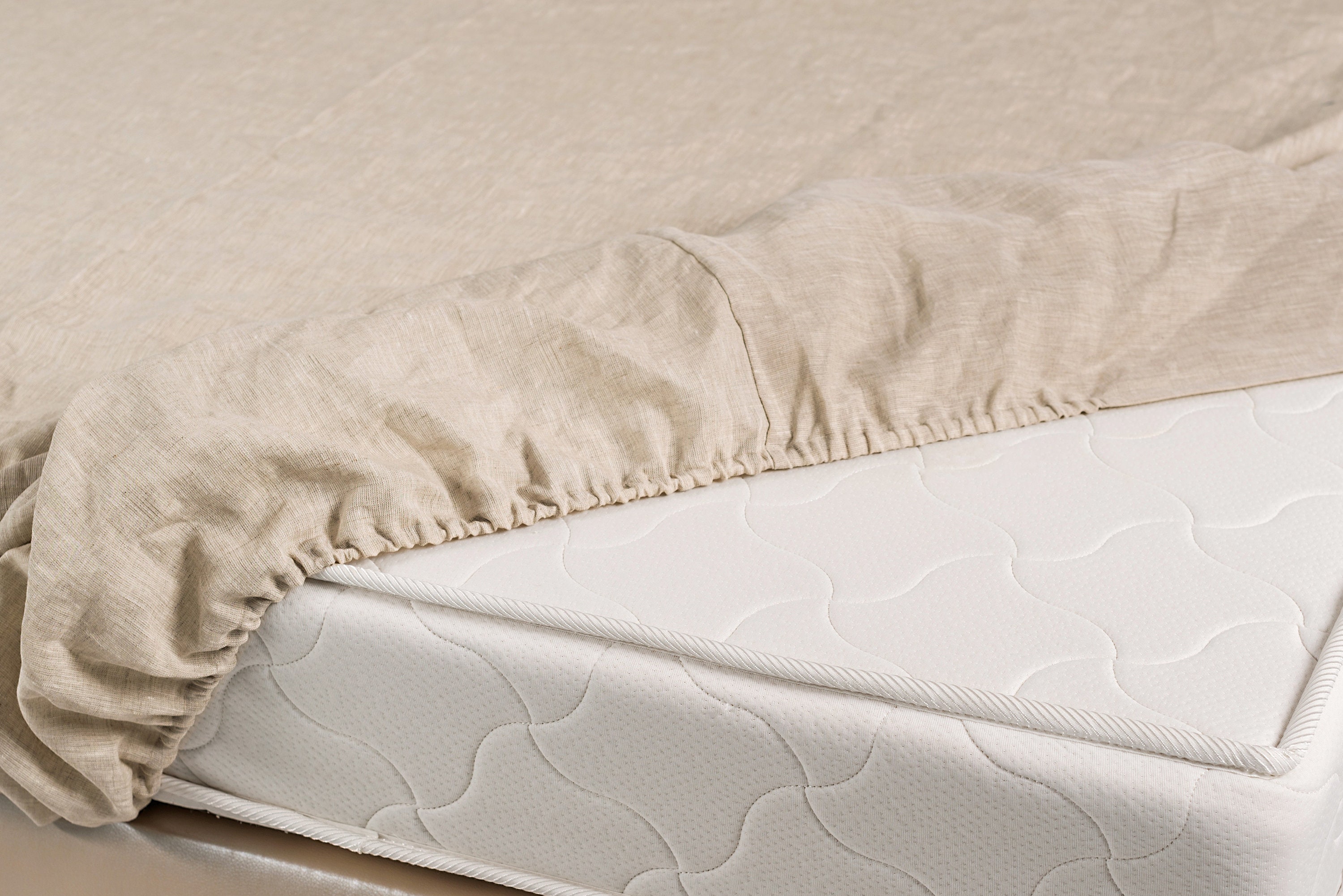 Fitted linen bed sheet. European Natural Organic 100 flax. Etsy