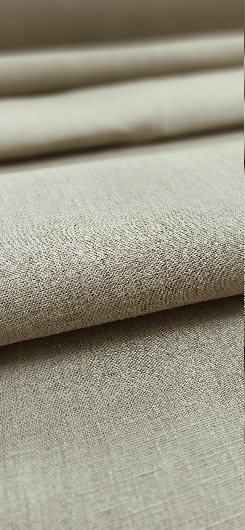 Natural Linen Grey Fabric.Linen fabric by the Yard 58 Etsy