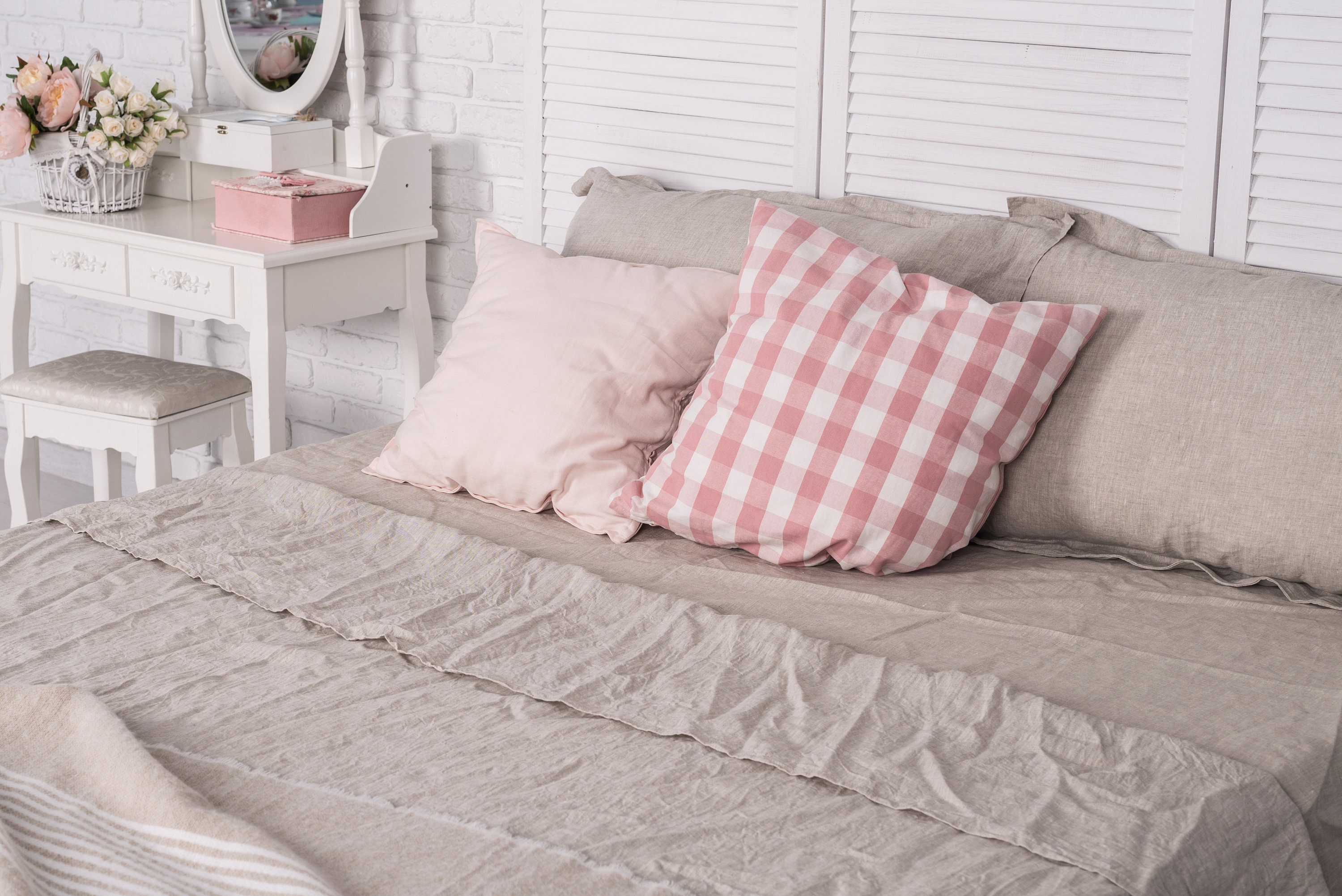 Fitted linen bed sheet. European Natural Organic 100 flax. Etsy