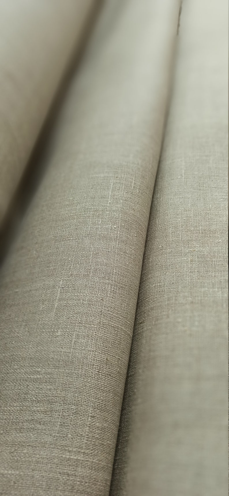 Natural Linen Grey Fabric.Linen fabric by the Yard 58 Etsy