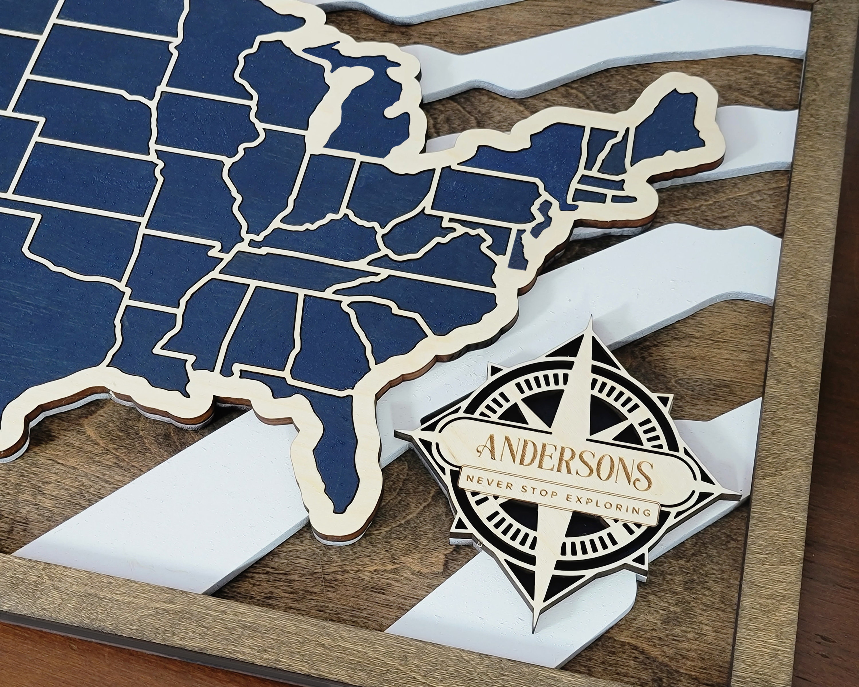 Baseball Travel Map: USA Wood Puzzle, Track Your States - Etsy