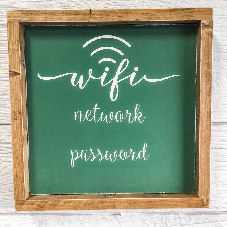 Wifi password sign, square wifi, chalkboard wifi, wifi sign, welcome sign, chalkboard paint sign, closing gift, editable reusable image 4