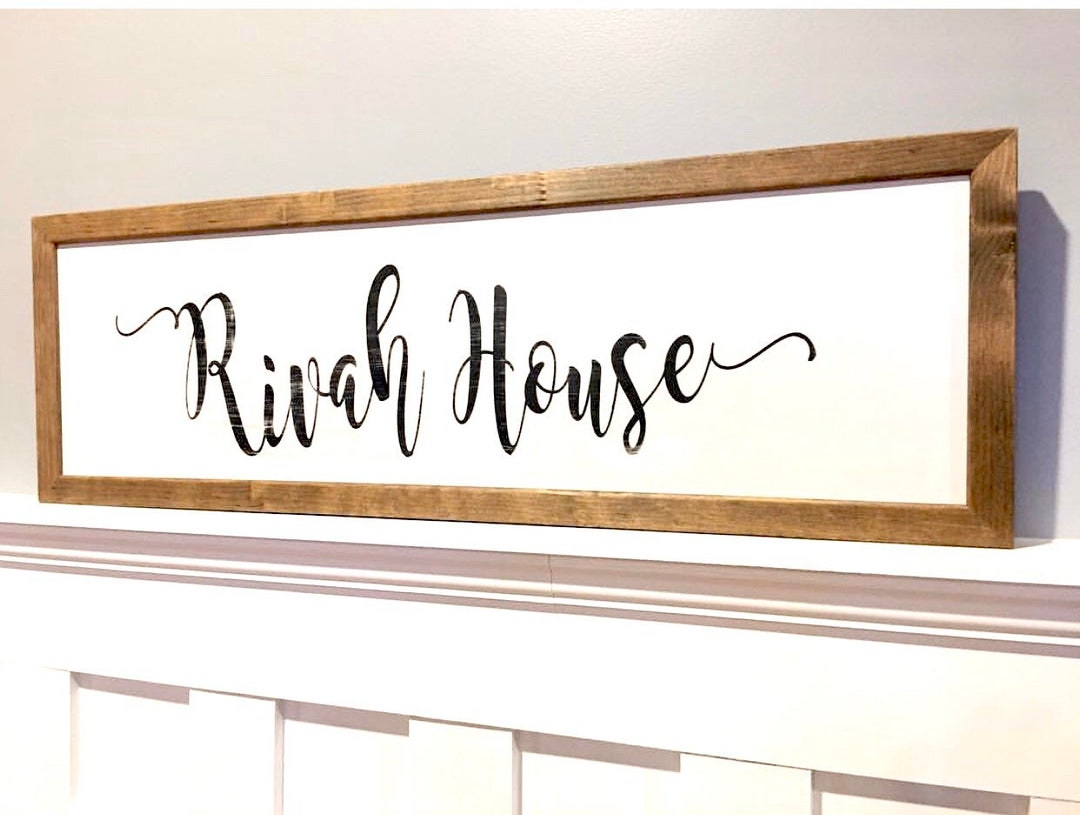 Rivah House River House Distressed Wood Framed Sign Etsy