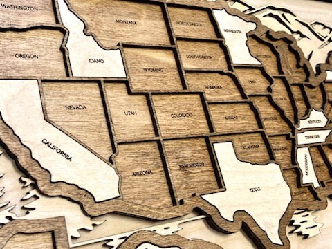Baseball Travel Map: USA Wood Puzzle, Track Your States - Etsy