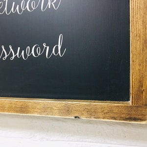 Wifi password sign, square wifi, chalkboard wifi, wifi sign, welcome sign, chalkboard paint sign, closing gift, editable reusable image 3