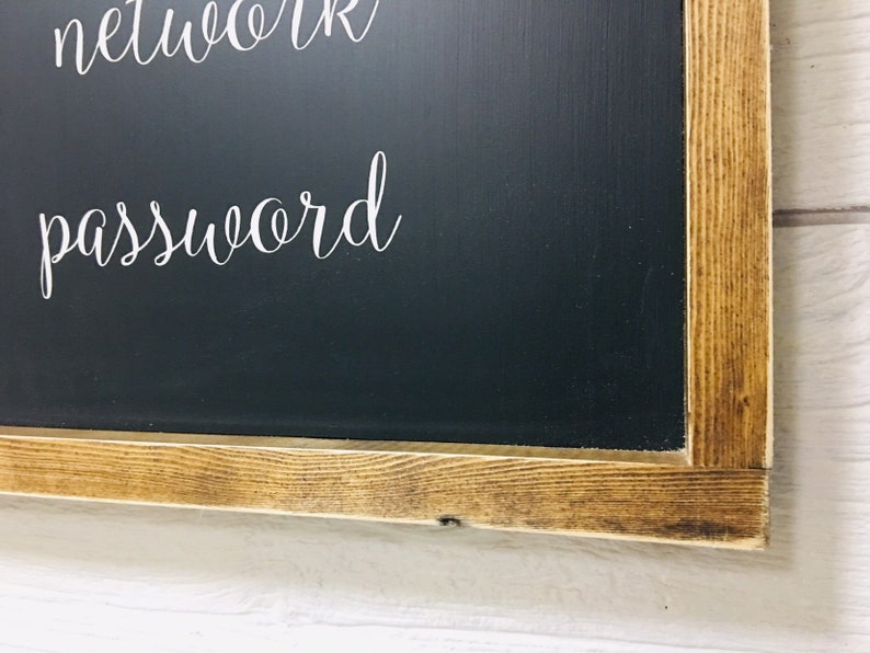 Wifi password sign, square wifi, chalkboard wifi, wifi sign, welcome sign, chalkboard paint sign, closing gift, editable reusable image 3