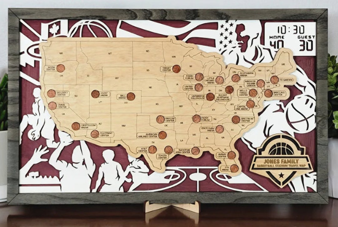 Mapa de viaje del estadio NBA Basketball Arena Mapa de viajes de ...