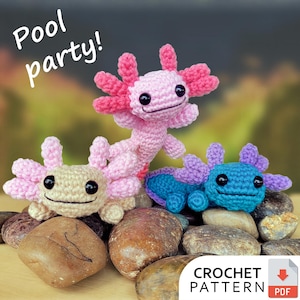 Axolotl Crochet Pattern – Beginner-Friendly Amigurumi PDF Instructions Booklet
