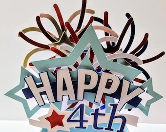 4th of July Fireworks Box Card