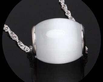 Silver Sterling 925 filled chain necklace delicate pearl charm pendant argent 925 perle argent rempli