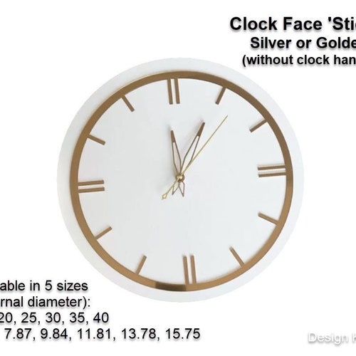 D 1855 Cm Elegant Clock Face for Resin Epoxy Wall Clocks Etsy