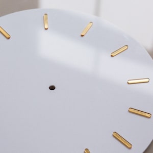 12pcs Mirrored Bright/ Standard GOLD Dashes / Strips with Round ends, Hour Marks for Clocks, 3 sizes Acrylic Laser Cut