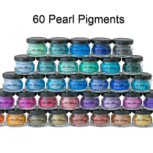 60 variations of Pearl Pigments for Resin, Petri, Geode Art ~ High Quality Colours